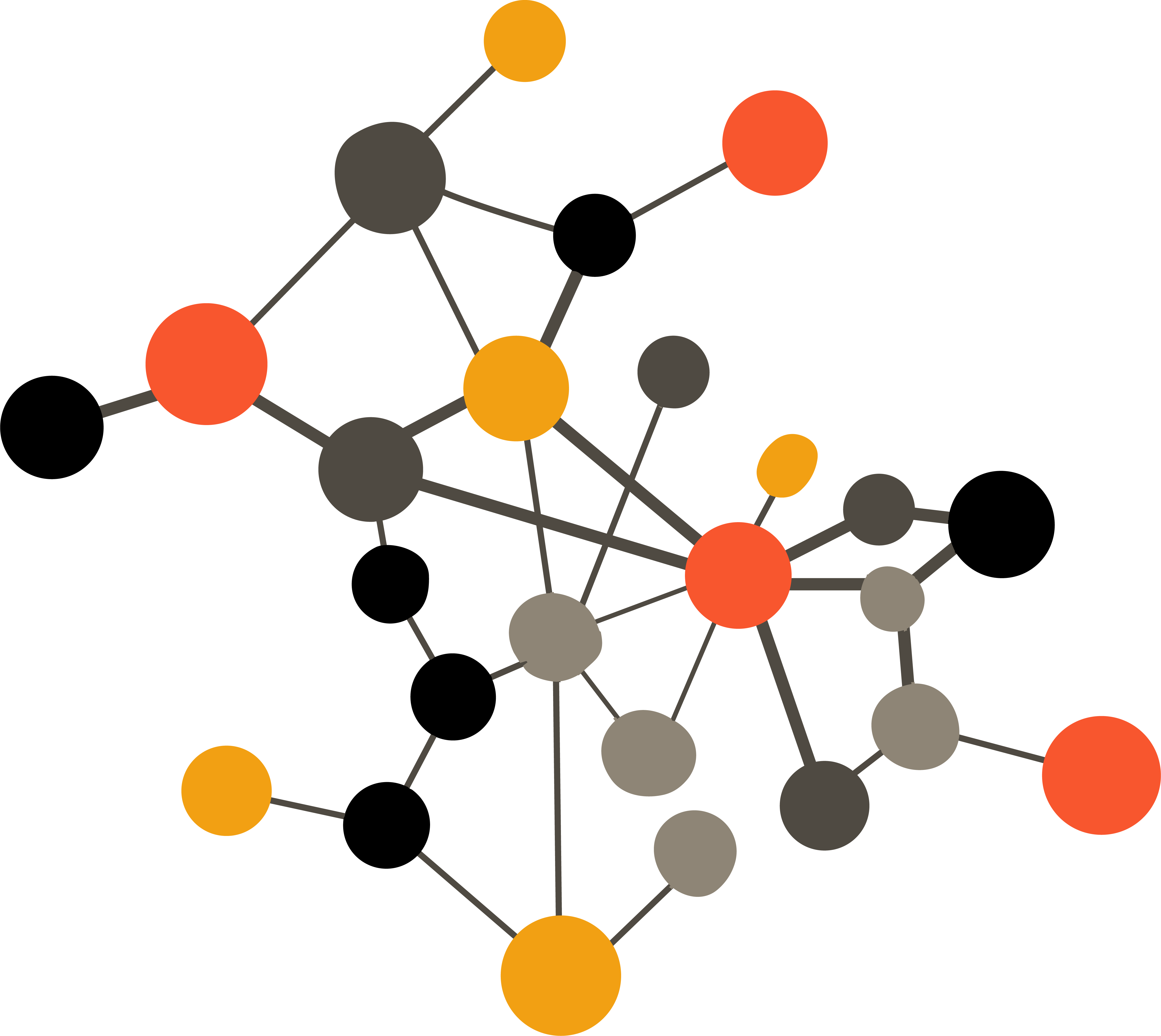 Abstract visualization of AI persona layers